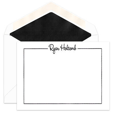 Joyous Flat Note Cards - Raised Ink